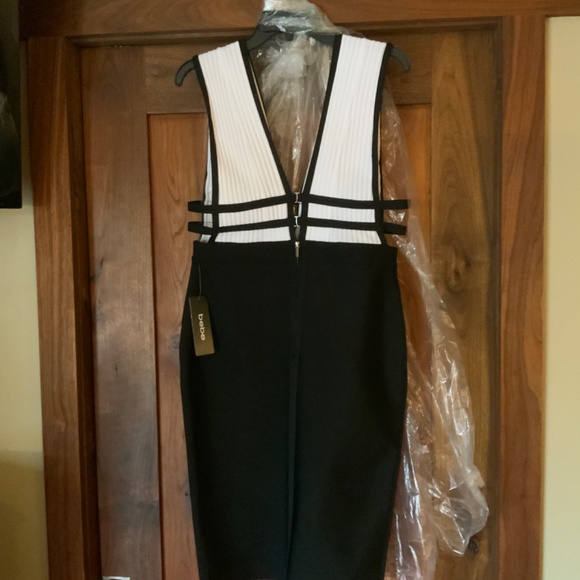 Bebe Plunge Neck Bandage Dress - Picture 5 of 8